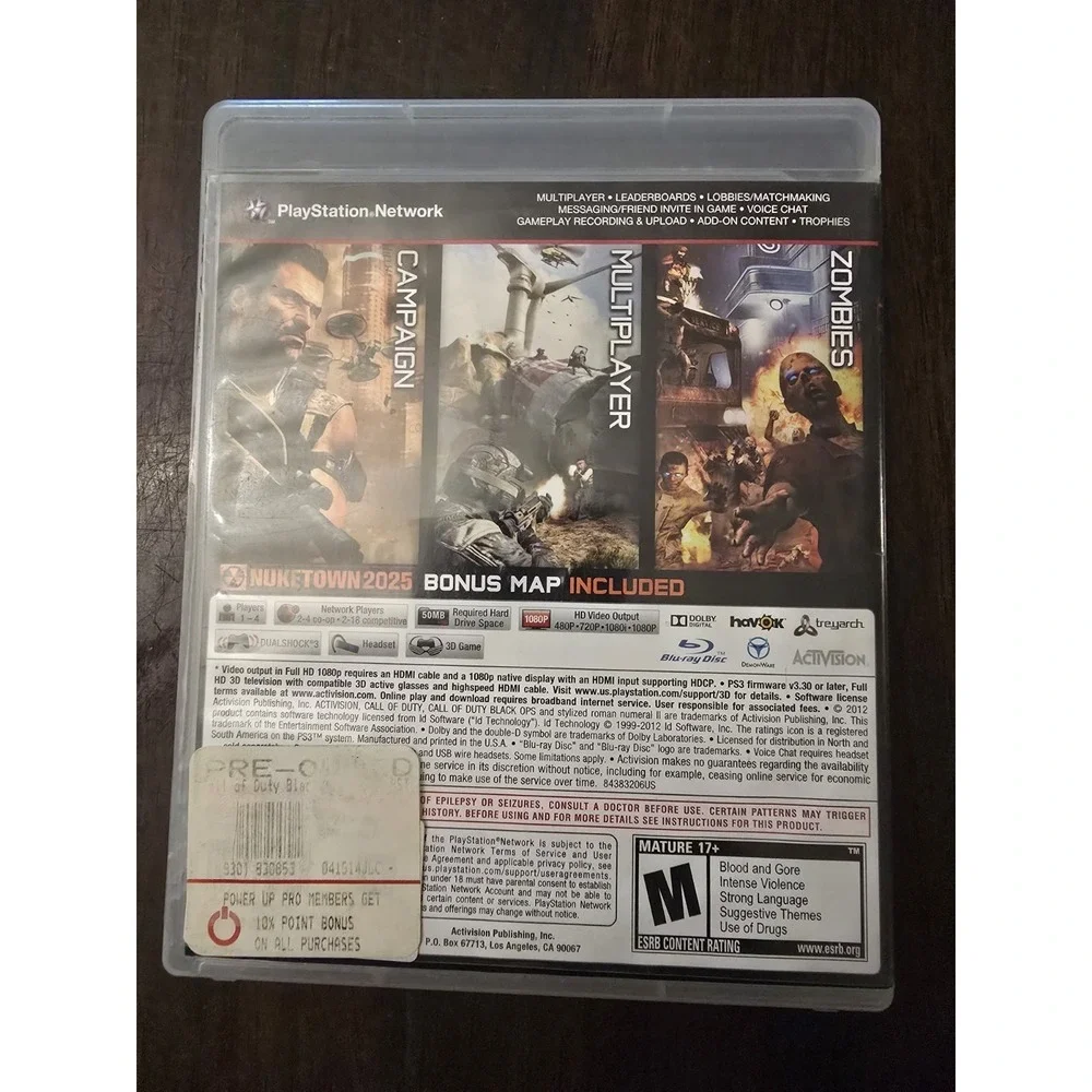 Call Of Duty Black Ops 2‎ II Playstation 3 PS3 Game